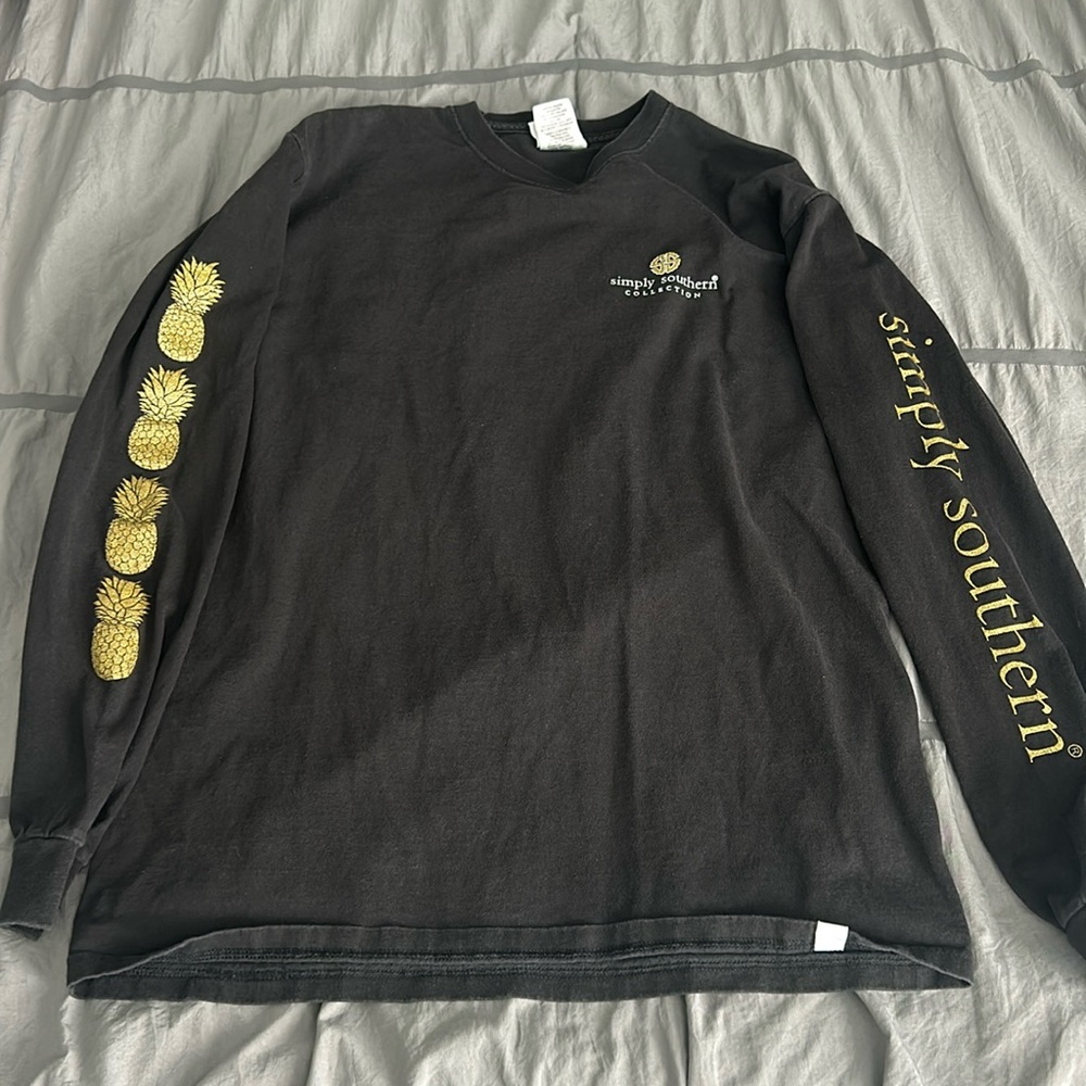 Black and gold women’s simply souther long sleeve shirt